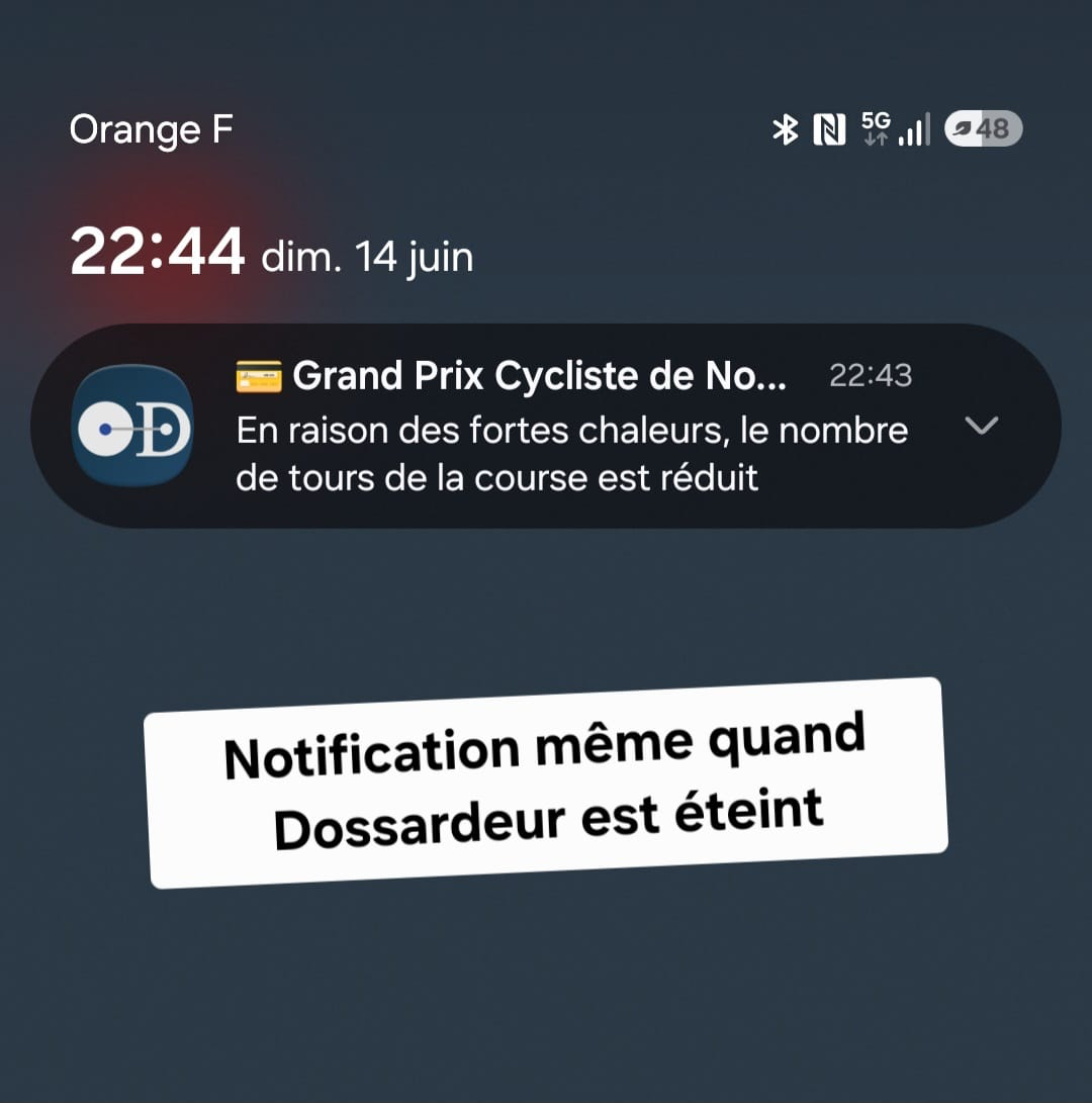 Notification reçue sur l'écran verrouillé alors que l'application est fermée